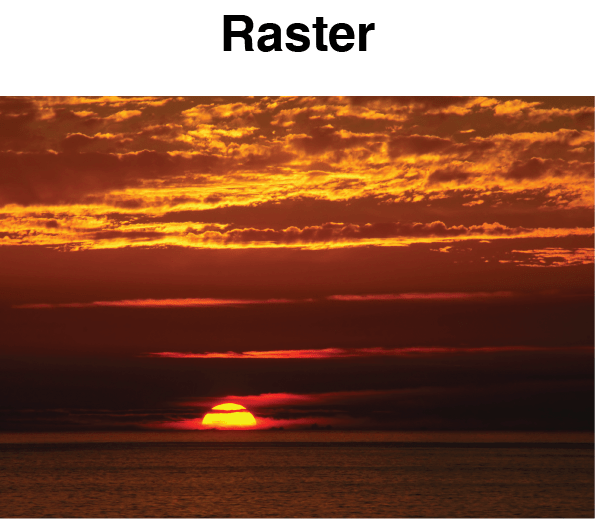 Raster image example of a sunset