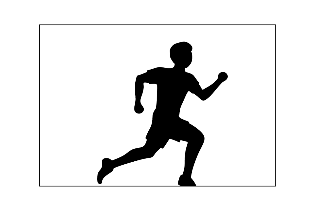 silhouette of a runner